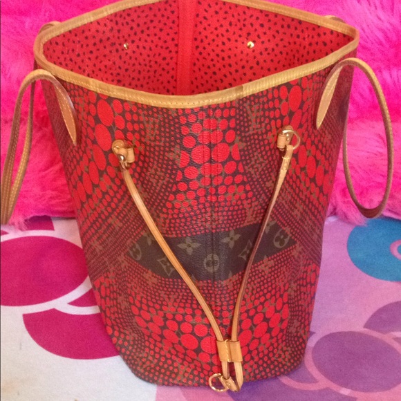 Louis Vuitton Kusama Waves Dots Neverfull Mm Rare - Picture 2 of 8